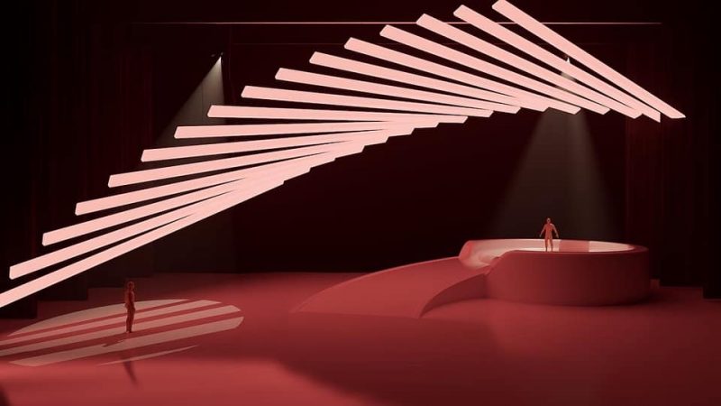 Stage design for a dance piece